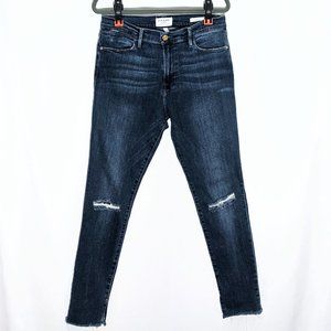 FRAME DENIM Walgrove Distressed Raw Edge Hem Jeans